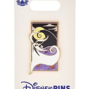 Disney Jack Skellington Ghost Enamel Pin - White & Purple